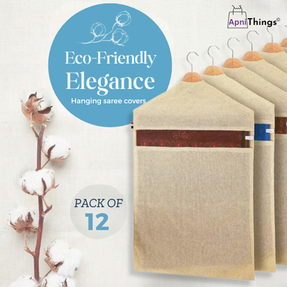 Premium Cotton Hanging Saree Covers with Zip- Large Size