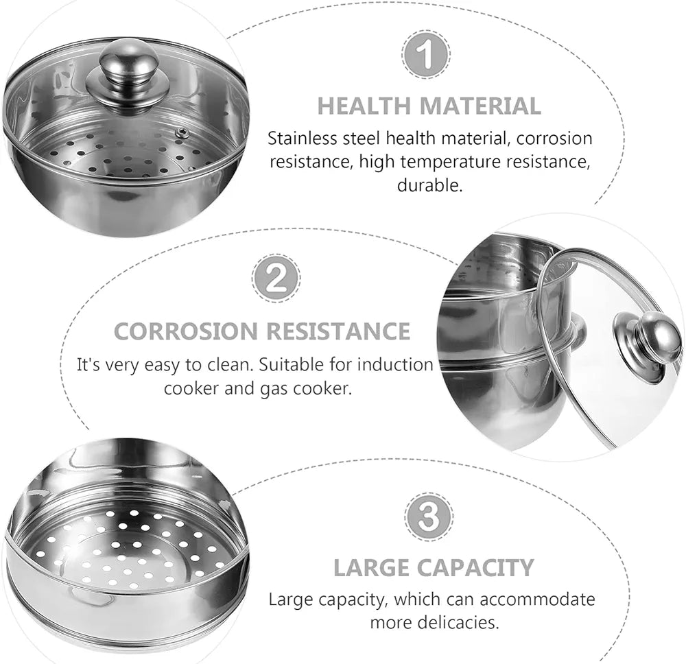 2-Tier Stainless Steel Steamer