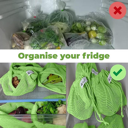 Fridge Cotton Vegetable Natural Cotton Vegetables Bags For Fridge