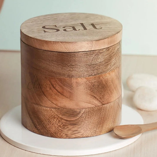 Premium Wooden Salt Container