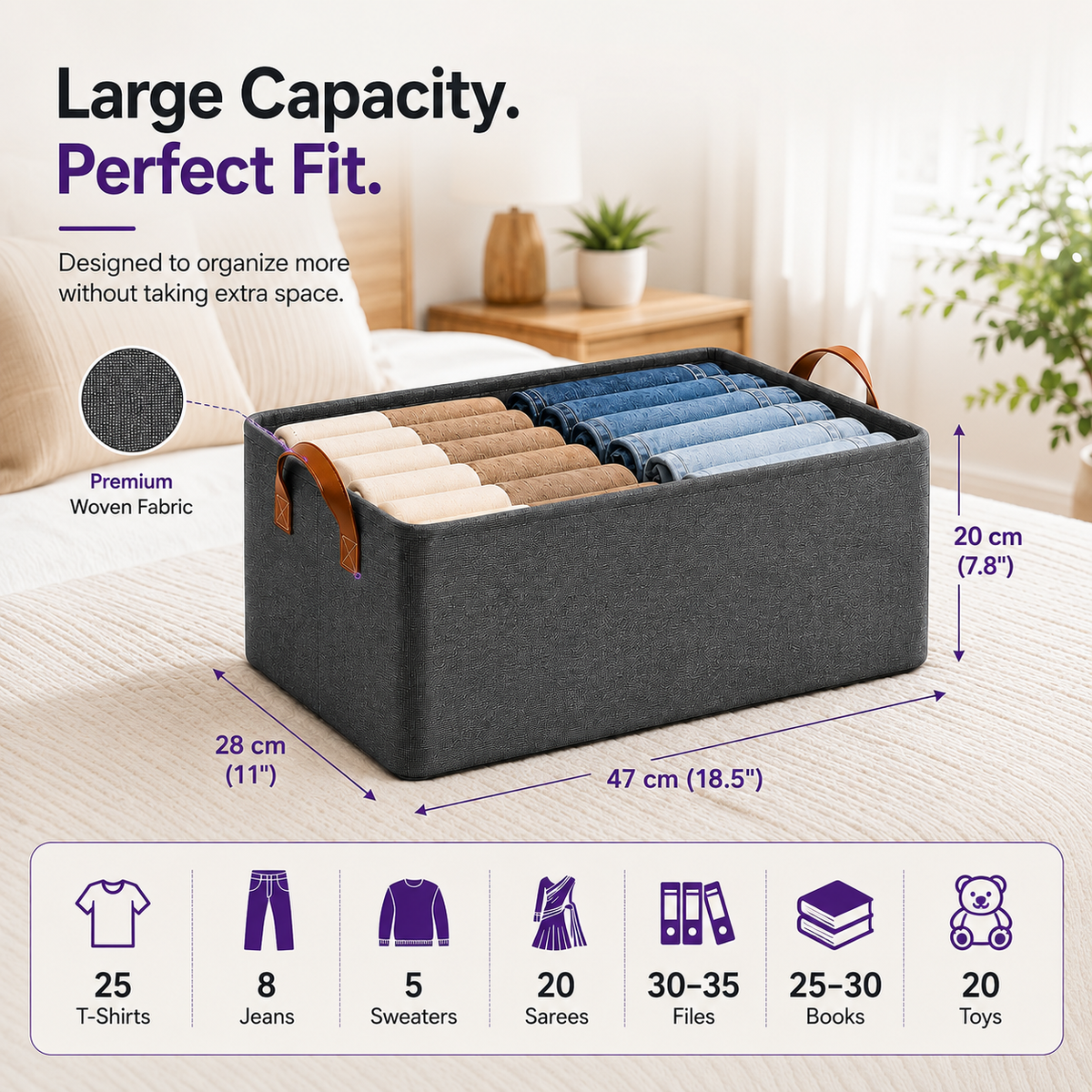Premium Foldable Wardrobe Organizer