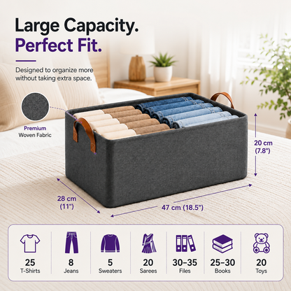 Premium Foldable Wardrobe Organizer