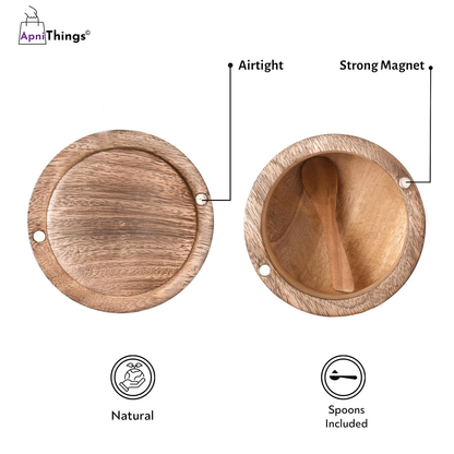 Premium Wooden Salt Container
