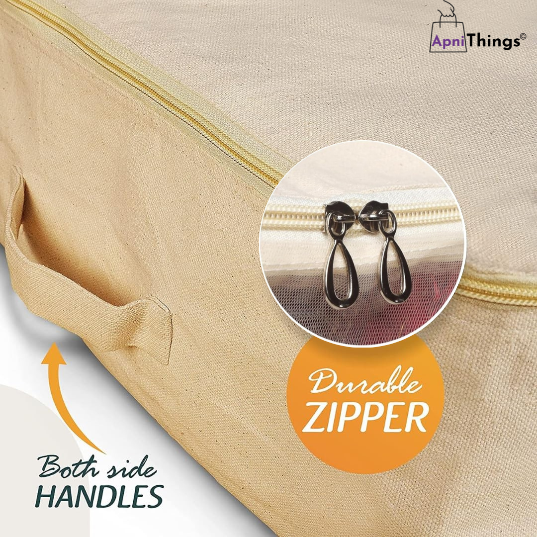 Premium canvas cotton clothes storage bags